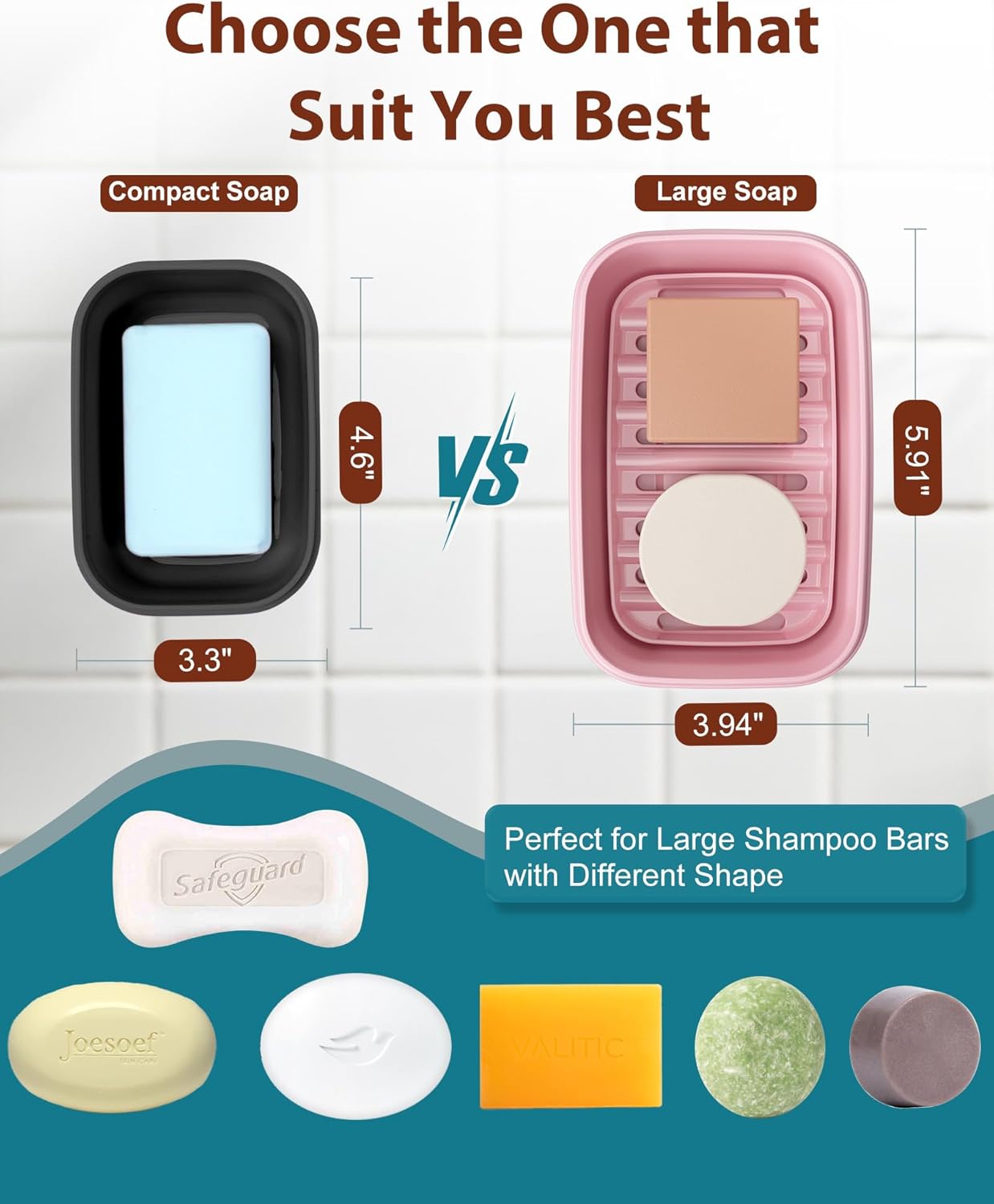 Leakproof Soap Dish with Lid & Draining Layer, Shatterproof Travel Bar Soap Holder Case Container, Portable Travel Size Toiletries Essentials for Camping, Gym, Bathroom, Yellow
