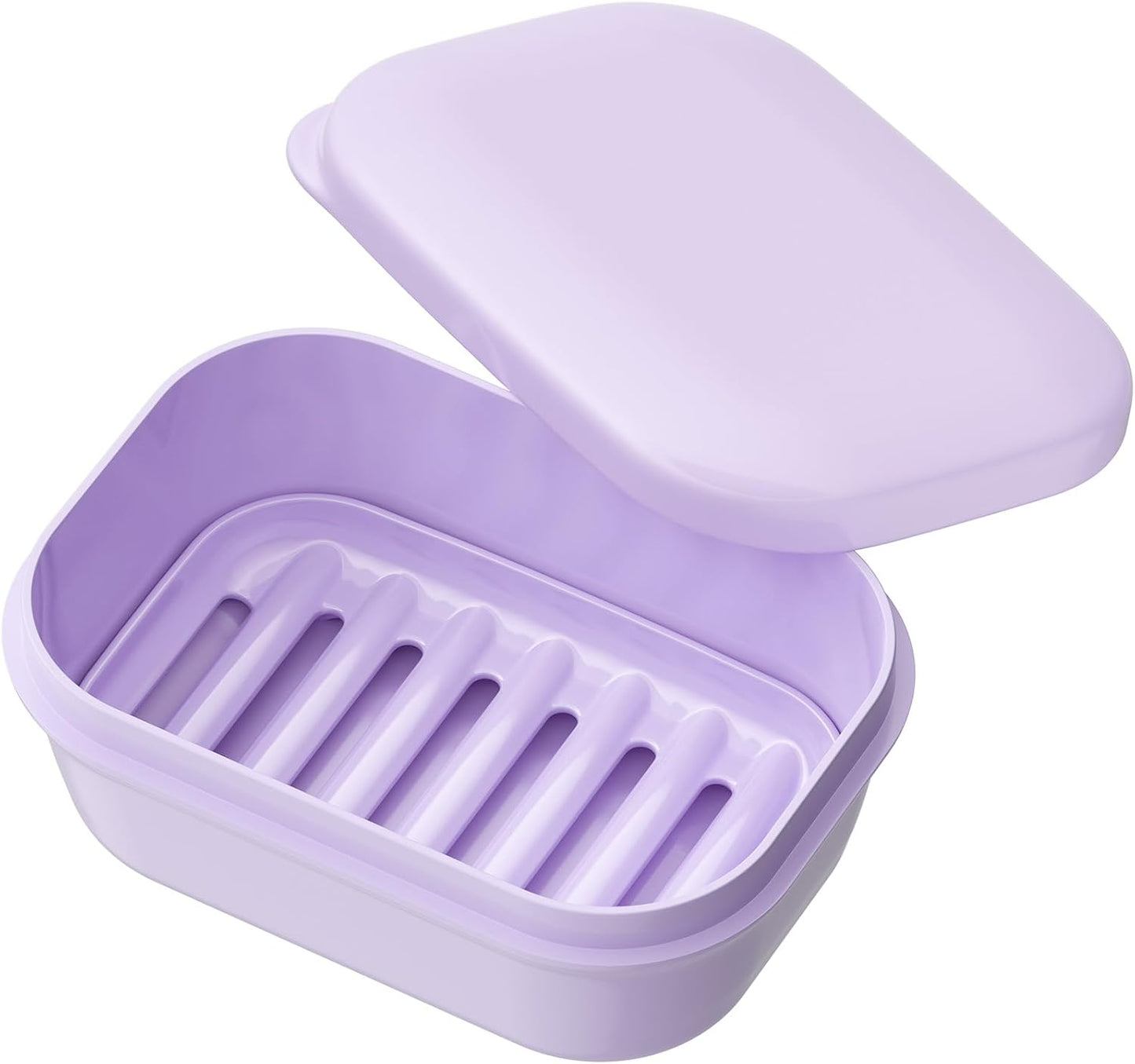 Leakproof Soap Dish with Lid & Draining Layer, Shatterproof Travel Bar Soap Holder Case Container, Portable Travel Size Toiletries Essentials for Camping, Gym, Bathroom, Yellow