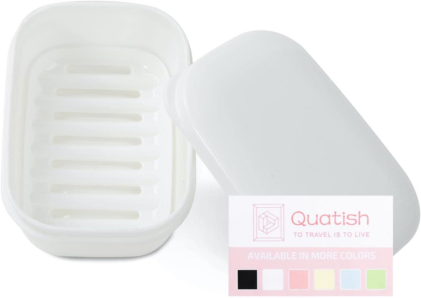Leakproof Soap Dish with Lid & Draining Layer, Shatterproof Travel Bar Soap Holder Case Container, Portable Travel Size Toiletries Essentials for Camping, Gym, Bathroom, Yellow