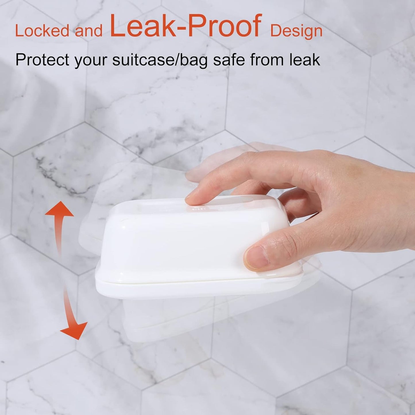 Leakproof Soap Dish with Lid & Draining Layer, Shatterproof Travel Bar Soap Holder Case Container, Portable Travel Size Toiletries Essentials for Camping, Gym, Bathroom, Yellow