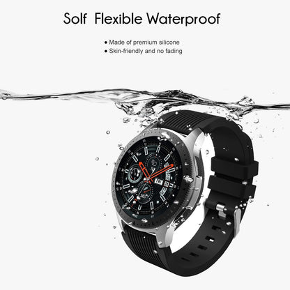 for Samsung Galaxy Watch 46mm Bands, Galaxy Watch 3 45mm, Gear S3 Classic, Gear S3 Frontier, 22mm Silicone Band for Women Men 2 Pack