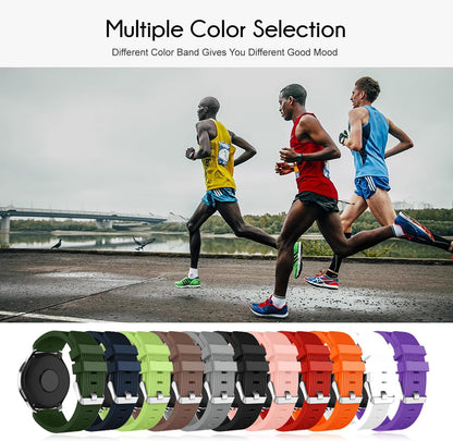 for Samsung Galaxy Watch 46mm Bands, Galaxy Watch 3 45mm, Gear S3 Classic, Gear S3 Frontier, 22mm Silicone Band for Women Men 2 Pack