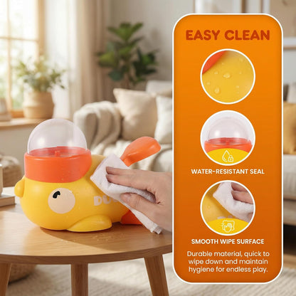 Duck-Shaped Interactive Treat Dispenser Toy for Dogs & Cats - Mental Stimulation Puzzle Feeder, Slow Eating Food Dispenser to Reduce Boredom & Bloating, for Small Medium Pets (Yellow)