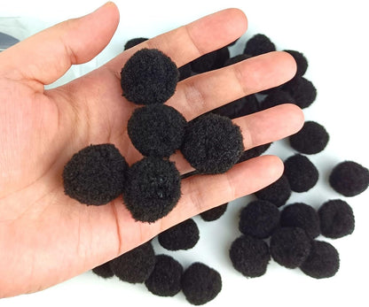 200 Pieces Pom Poms, 1 Inch Craft Pom Poms, Fuzzy Pompom Puff Balls for DIY Arts, Crafts Projects, Home Decorations (Yellow)
