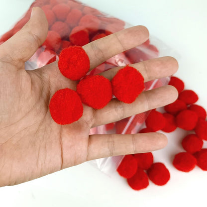 200 Pieces Pom Poms, 1 Inch Craft Pom Poms, Fuzzy Pompom Puff Balls for DIY Arts, Crafts Projects, Home Decorations (Yellow)