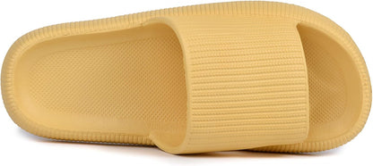 Cloud Slides for Women and Men, 1.7 Inch Thick Sole Pillow Slippers, Non-Slip EVA Quick-Dry Shower Sandals, Lightweight Cushioned House Slides for Indoor and Outdoor