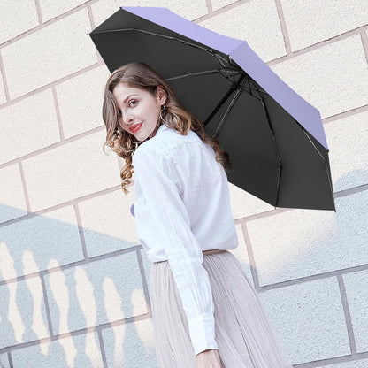 Travel Mini Compact Folding Umbrella with Case - UV Sun & Rain Protection, Lightweight Portable Pocket Umbrella for Women Men Kids, Fits Purse Backpack