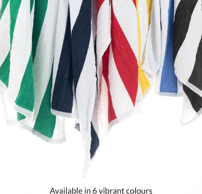 Cotton Beach Towel (Pack of 4, 30"x60") - Oversized Beach Cabana Striped Towels - Quick Dry & Absorbent Towels for Bathroom, Travel, Pool, Spa, Bath, Vacation, Home, Swim (Lemon Yellow)