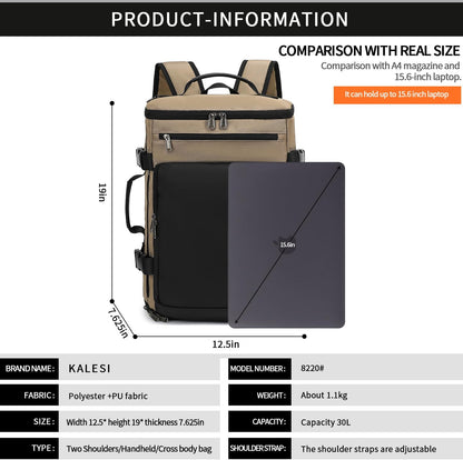 Gym Duffle Bag Backpack 4-Way Waterproof with Shoes Compartment for travel Sport Hiking laptop - Colors B