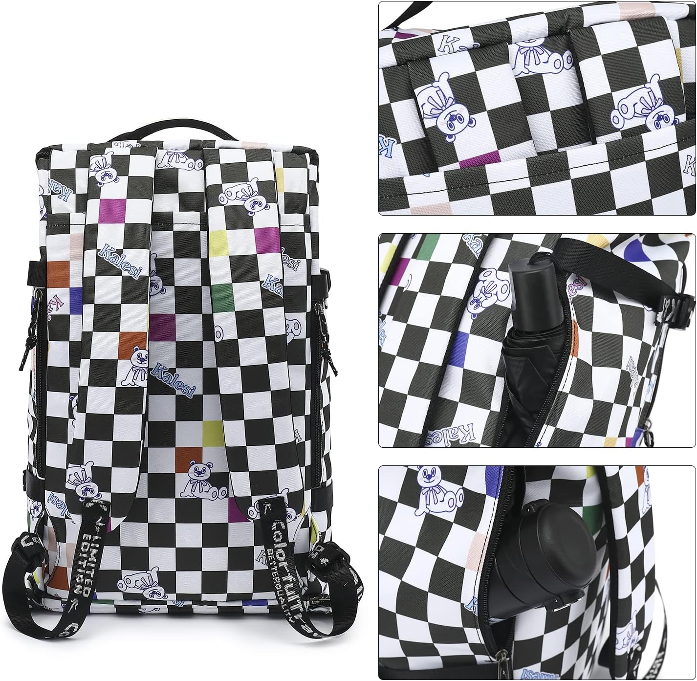 Gym Duffle Bag Backpack 4-Way Waterproof with Shoes Compartment for travel Sport Hiking laptop - Colors B