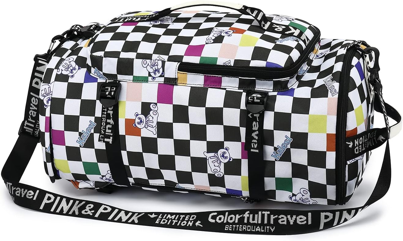 Gym Duffle Bag Backpack 4-Way Waterproof with Shoes Compartment for travel Sport Hiking laptop - Colors B