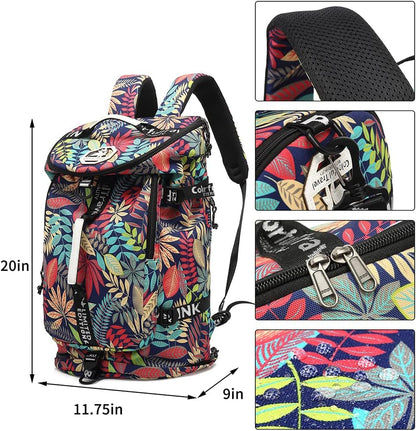 Gym Duffle Bag Backpack 4-Way Waterproof with Shoes Compartment for travel Sport Hiking laptop - Colors B