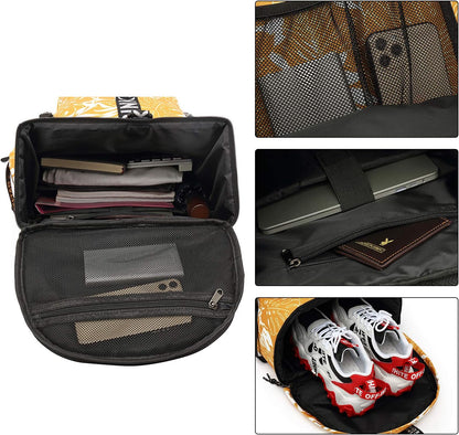 Gym Duffle Bag Backpack 4-Way Waterproof with Shoes Compartment for travel Sport Hiking laptop - Colors B