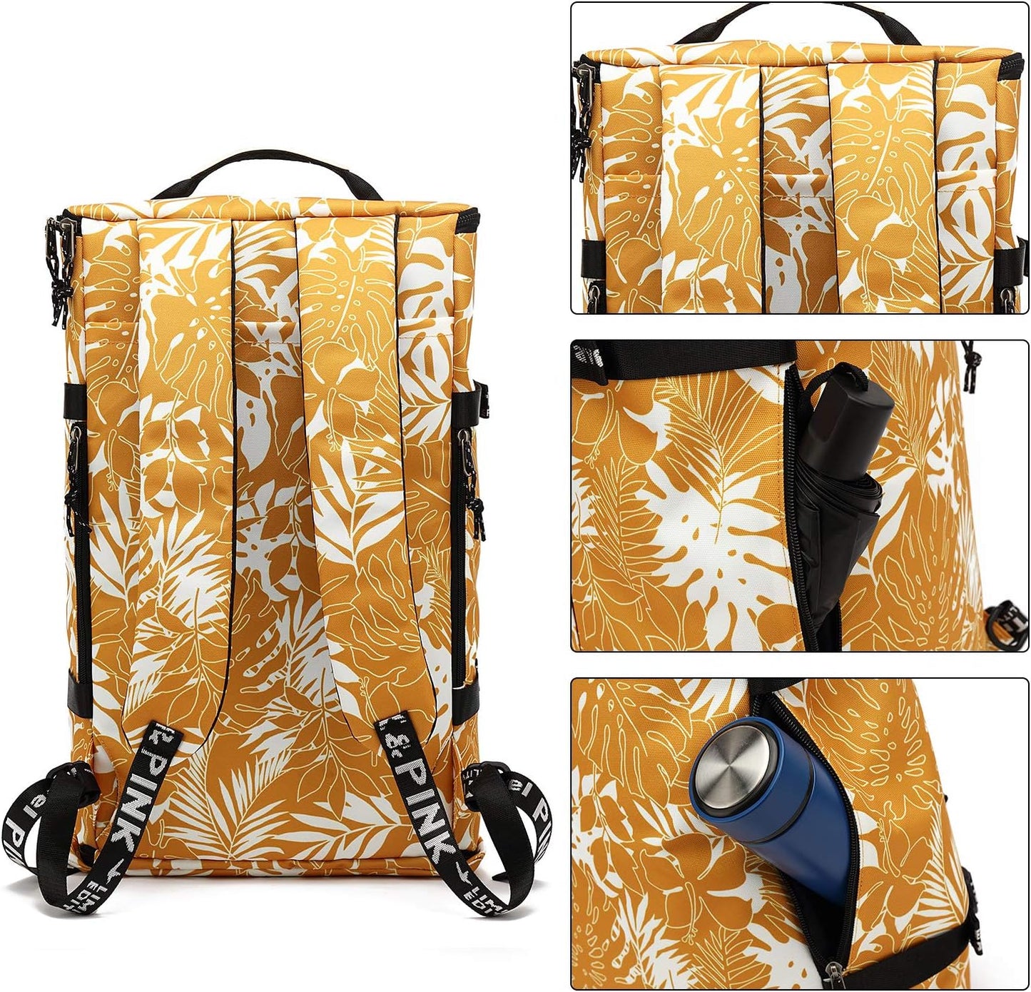 Gym Duffle Bag Backpack 4-Way Waterproof with Shoes Compartment for travel Sport Hiking laptop - Colors B