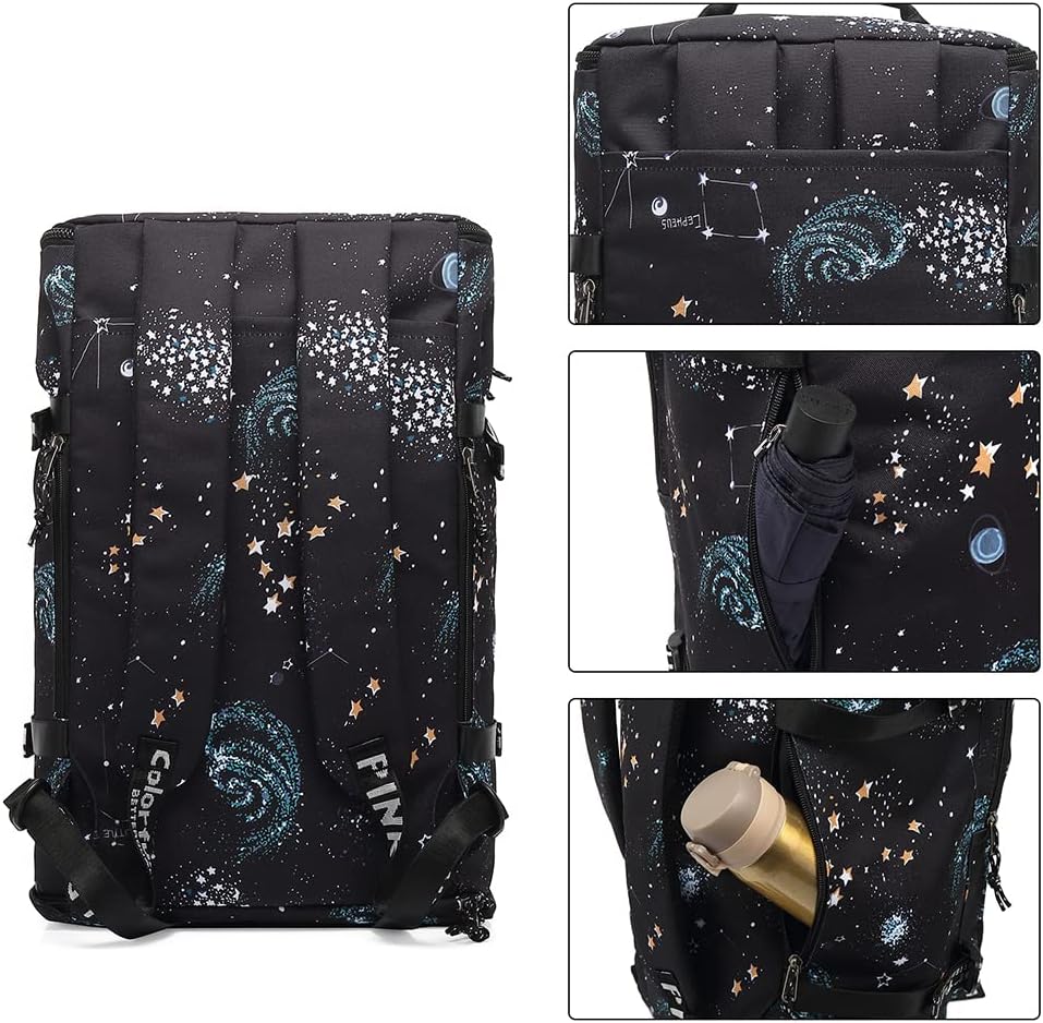 Gym Duffle Bag Backpack 4-Way Waterproof with Shoes Compartment for travel Sport Hiking laptop - Colors B