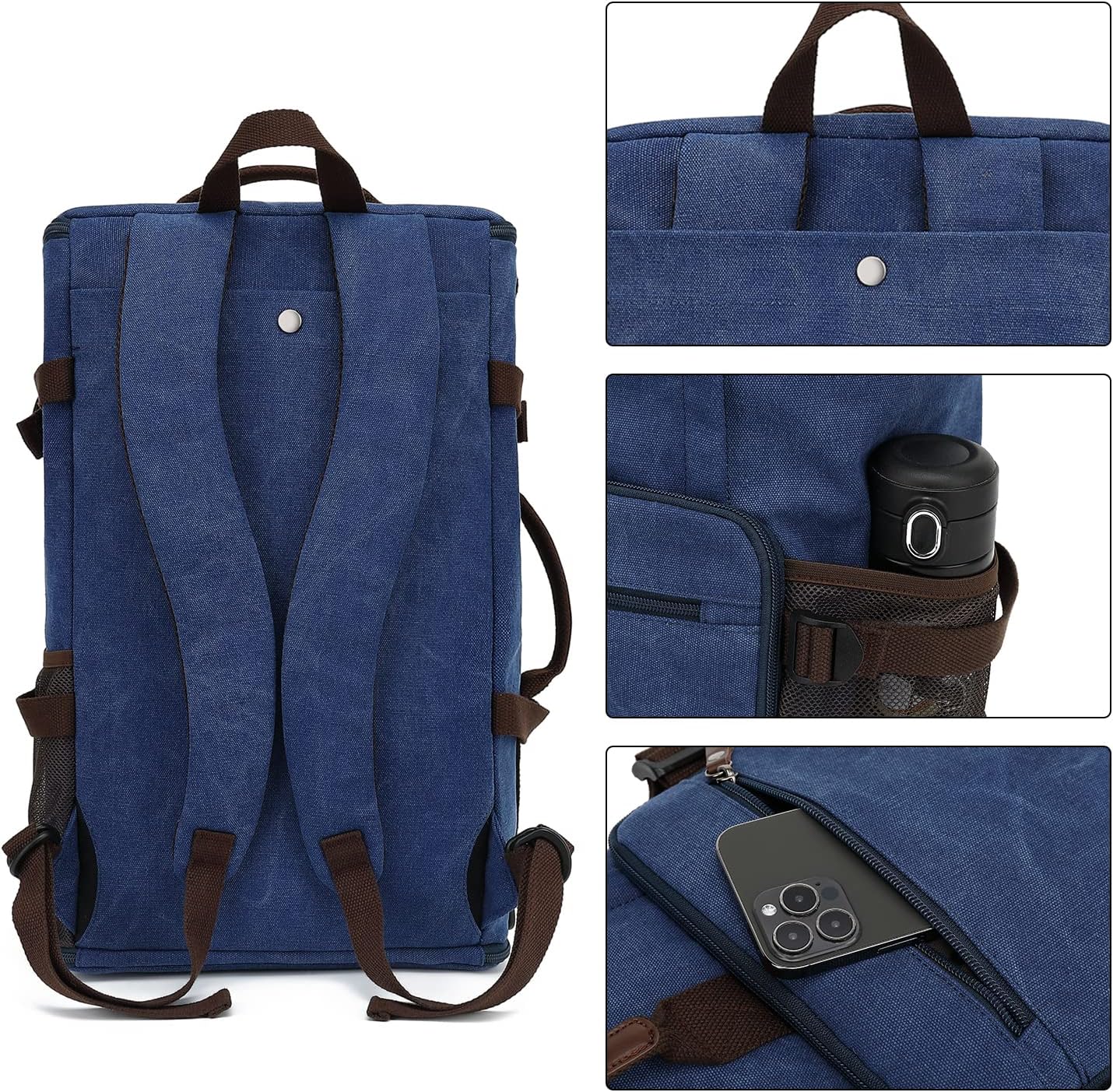 Gym Duffle Bag Backpack 4-Way Waterproof with Shoes Compartment for travel Sport Hiking laptop - Colors B