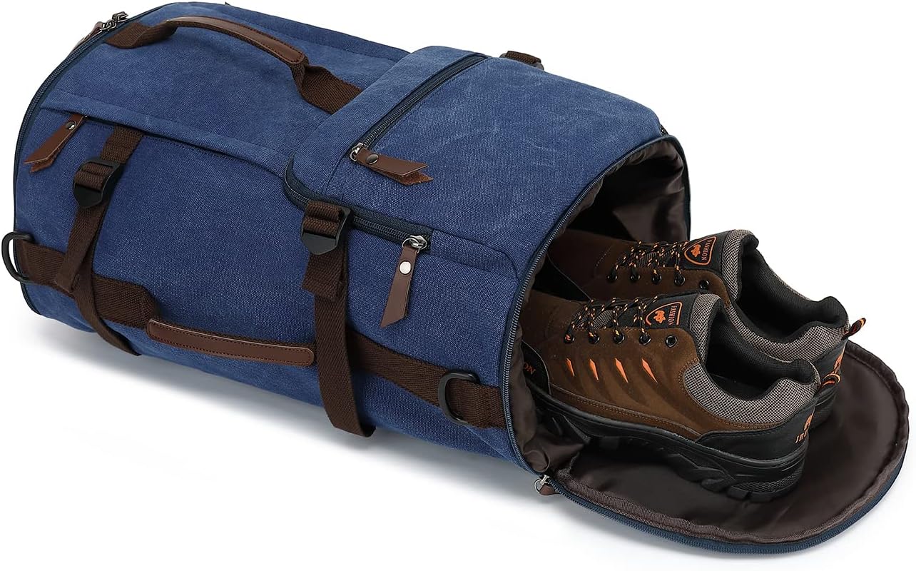 Gym Duffle Bag Backpack 4-Way Waterproof with Shoes Compartment for travel Sport Hiking laptop - Colors B