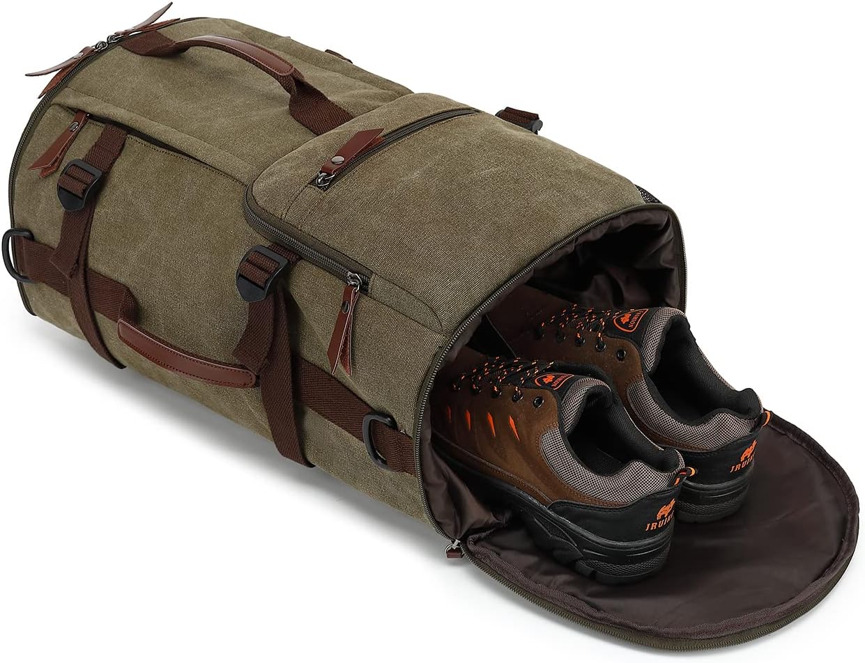 Gym Duffle Bag Backpack 4-Way Waterproof with Shoes Compartment for travel Sport Hiking laptop - Colors B