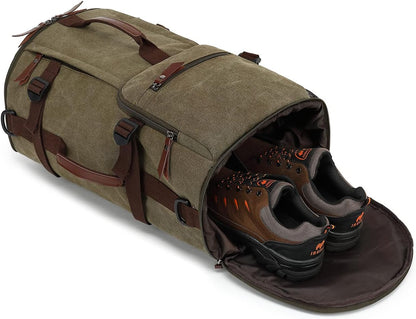 Gym Duffle Bag Backpack 4-Way Waterproof with Shoes Compartment for travel Sport Hiking laptop - Colors B