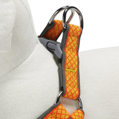 2 Colors Soft & Comfy Step-in Urban Chic Diamond Pattern Padded Dog Harness, Chest Girth 19.5" - 25.5", Sparking Yellow, Medium, Adjustable Harnesses for Dogs