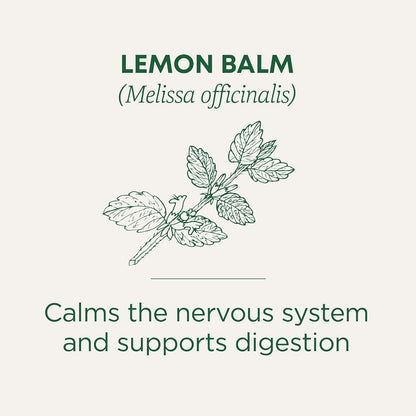 Organic, Lemon Balm - Supports Stress Relief & Digestive Health - Kosher, Non-GMO, Caffeine-Free, Compostable - 16 Tea Bags | Soothes the Digestive Tract & Promotes Respiratory Health, Kosher, Non-GMO, Caffeine-Free
