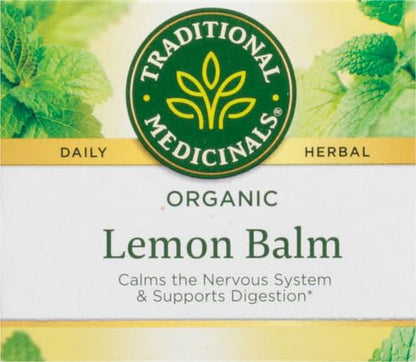 Organic, Lemon Balm - Supports Stress Relief & Digestive Health - Kosher, Non-GMO, Caffeine-Free, Compostable - 16 Tea Bags | Soothes the Digestive Tract & Promotes Respiratory Health, Kosher, Non-GMO, Caffeine-Free