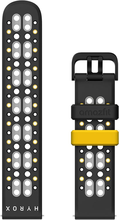 Official Hyrox 22mm Silicone Replacement Strap for Various Models | Compatible with Balance 2, Balance, Bip 6, T-Rex 3, Cheetah Pro, Bip 5, Cheetah, GTR 4