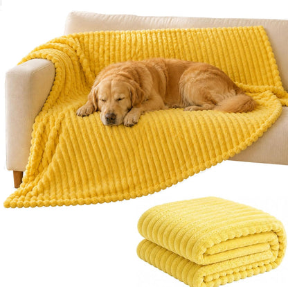 Emotional Support Blanket for Dogs, Yellow Dog Blanket，Yellow：27.6 "x39.4" | Washable, Calming Security Pet Blanket, Throw Rabbit Designed for Pets