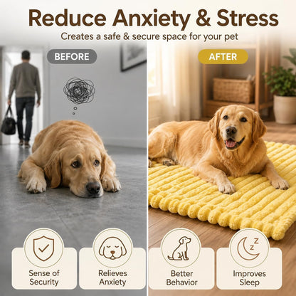 Emotional Support Blanket for Dogs, Yellow Dog Blanket，Yellow：27.6 "x39.4" | Washable, Calming Security Pet Blanket, Throw Rabbit Designed for Pets