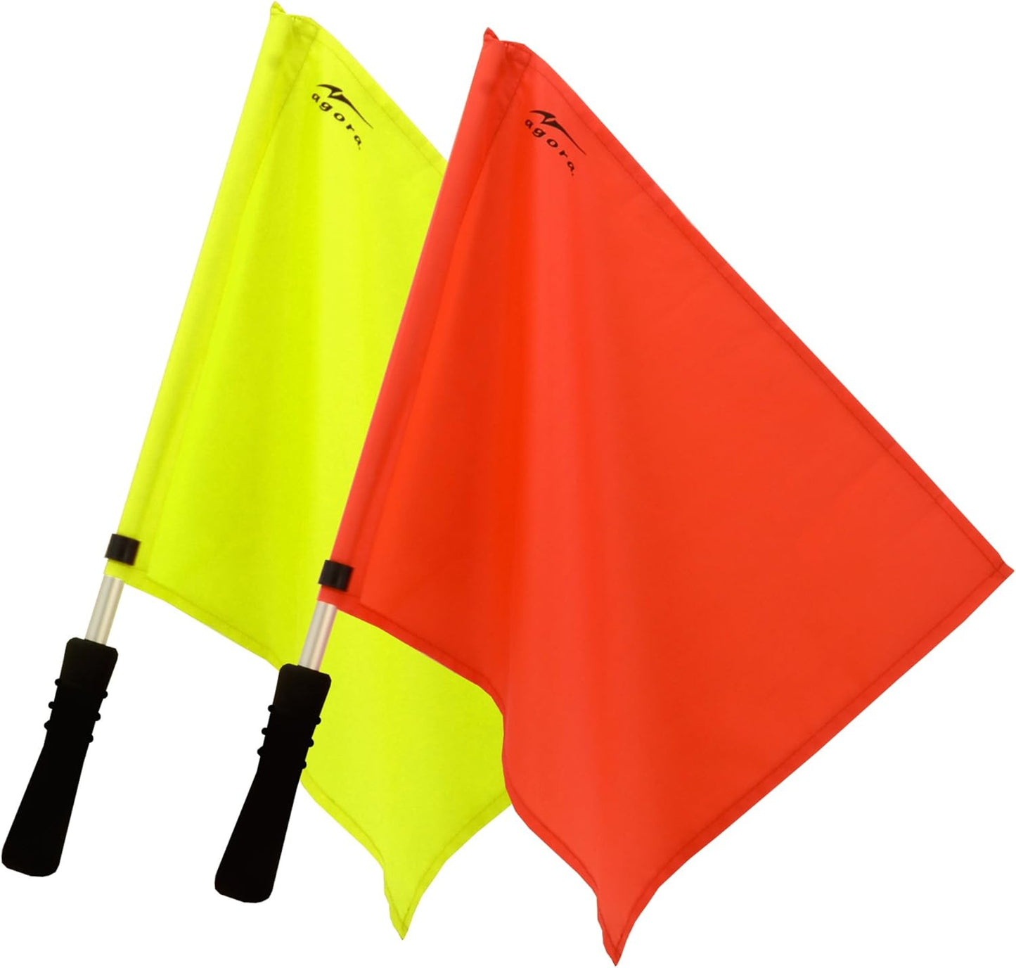 Pro Line Premium Regulation Soccer Referee Flags with Case, Red/Yellow