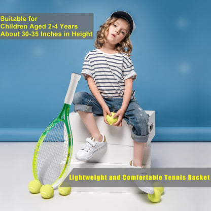 17"-25" Kids Tennis Racket for Aged 2-12 Lightweight Youth Tennis Racquet for Girls and Boys Outdoor/Indoor Sports with 1 Non-Slip Grip and 1 Shoulder Strap Bag Easy Carry