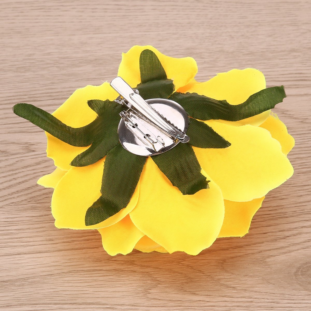 Yellow Rose Hair Clip Artificial Flower Hairpin Brooch for Women | Charming Artificial Rose Design .Perfect Accessory For Proms, Weddings, Or Any Special Party Look.