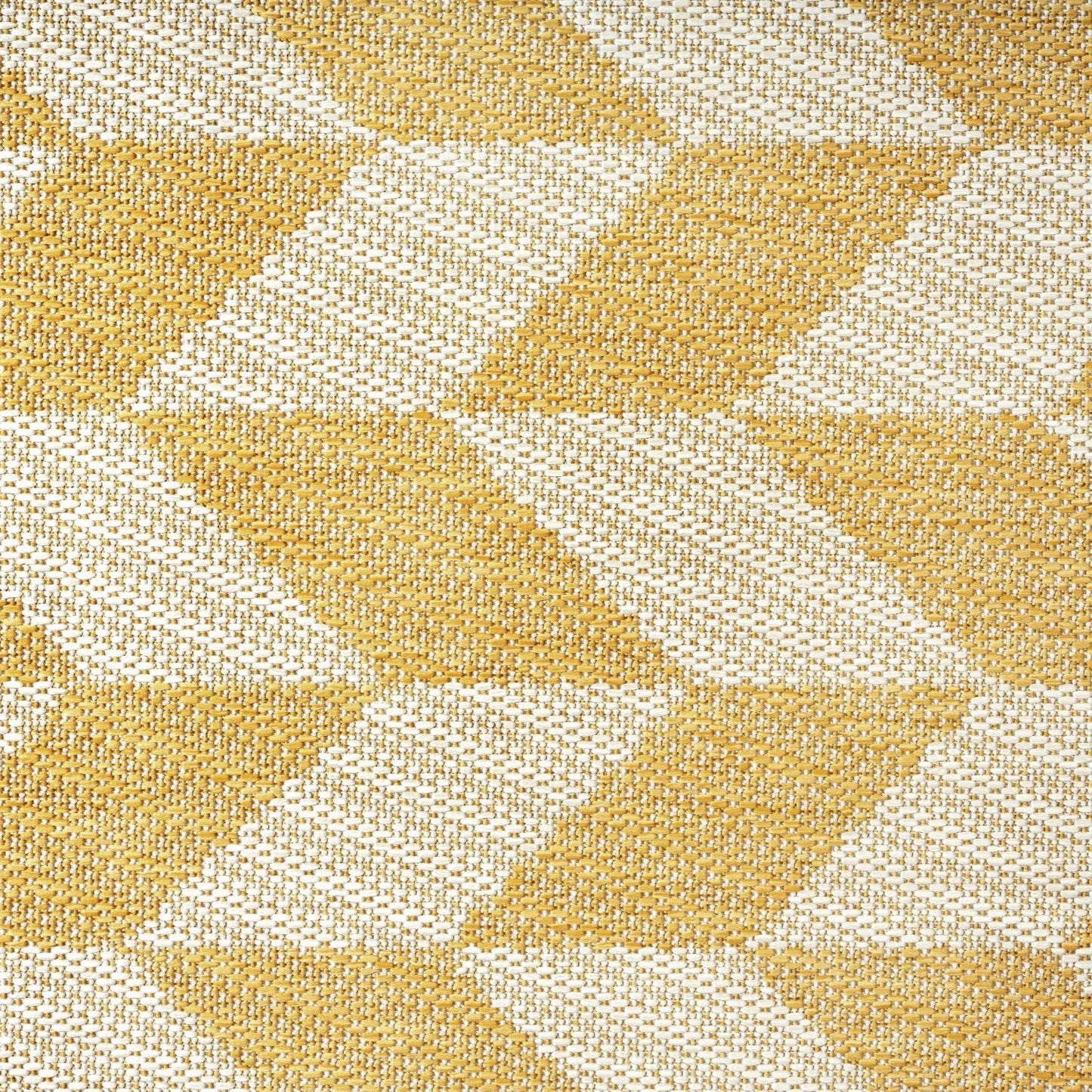 New York Patio Country Calla Contemporary Herringbone Indoor/Outdoor Area Rug, Yellow/Cream, 6'6"x9'2"