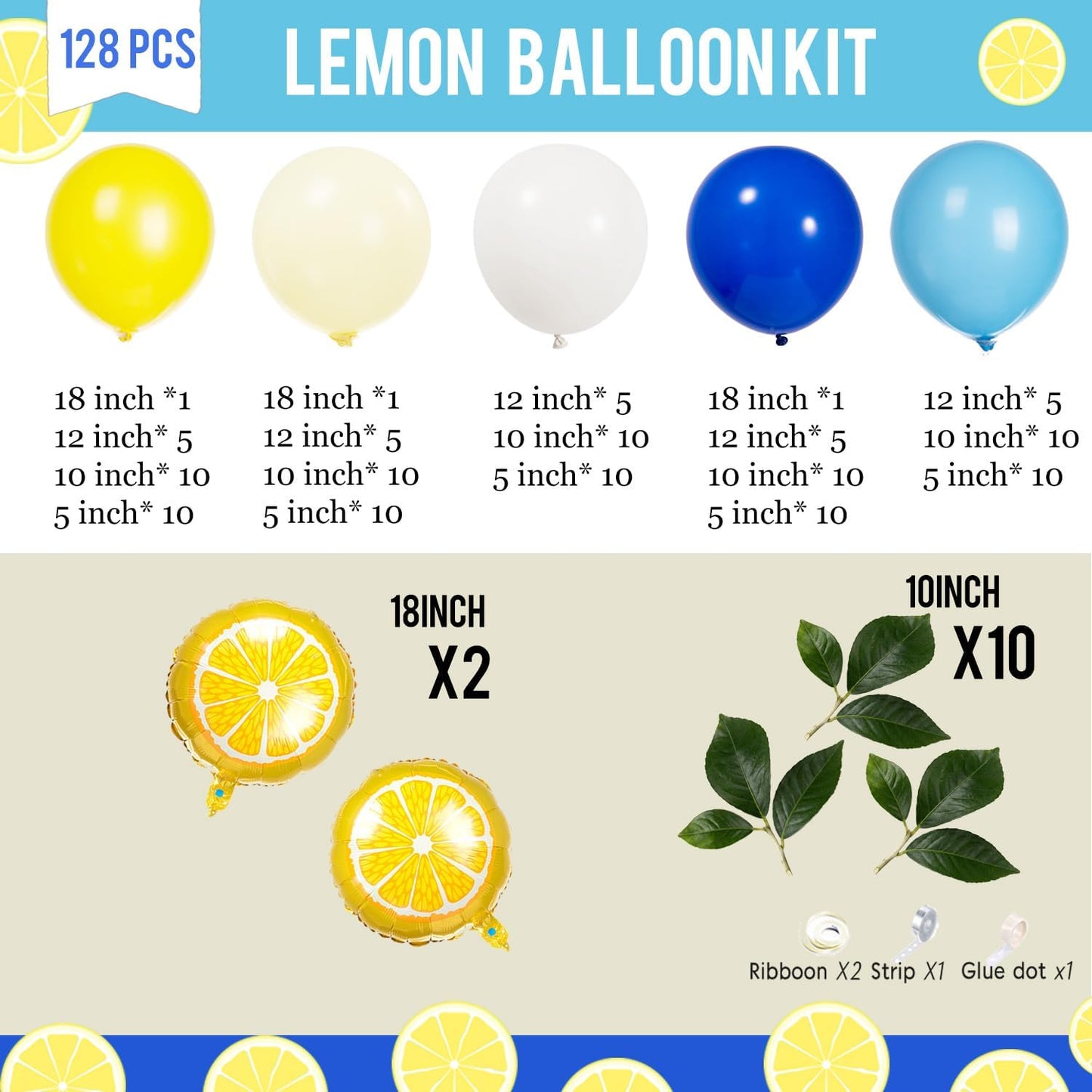 Lemon Royal Blue Yellow Balloon Garland Arch Kit with Lemon Foil Balloons for amalfi last toast on the coast Bachelorette Bridal Shower freshly graduated lemon decor Main Squeeze Party Supplies