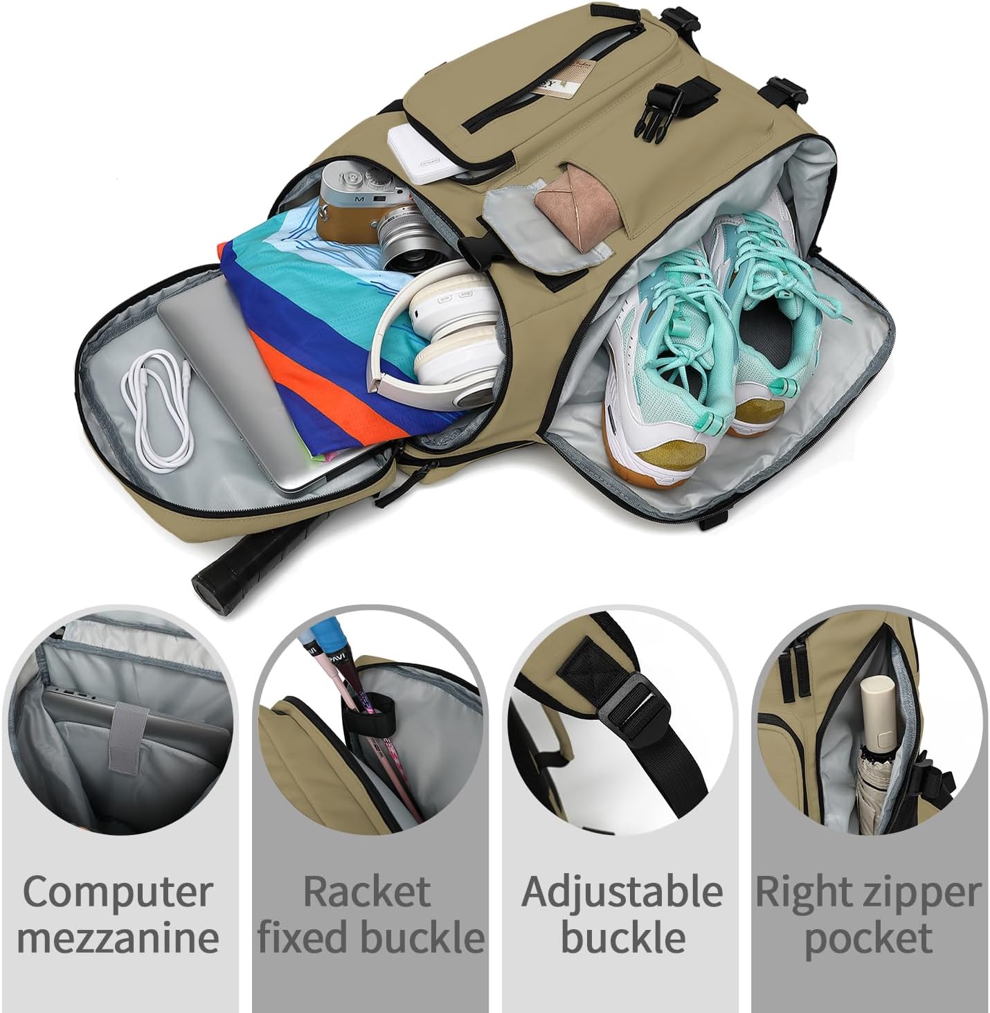 Gym Duffle Bag Backpack 4-Way Waterproof with Shoes Compartment for travel Sport Hiking laptop - Colors A