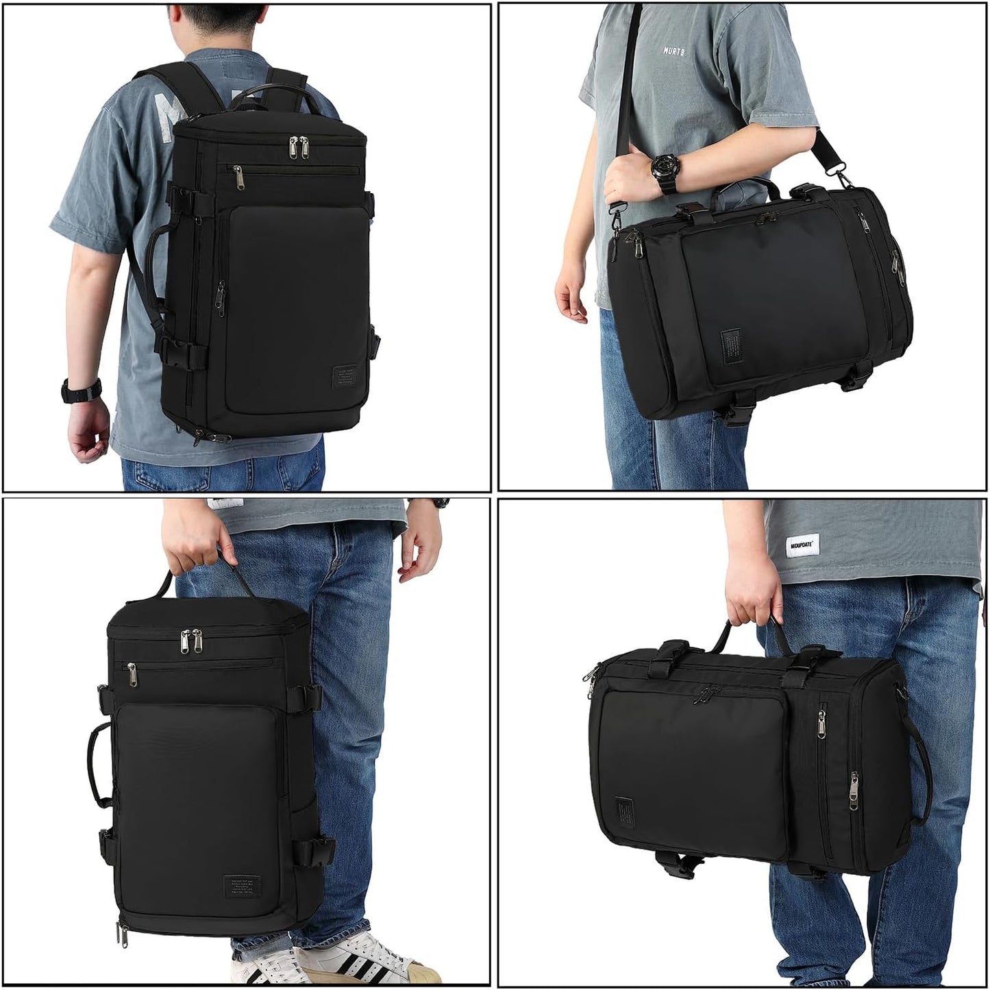 Gym Duffle Bag Backpack 4-Way Waterproof with Shoes Compartment for travel Sport Hiking laptop - Colors A