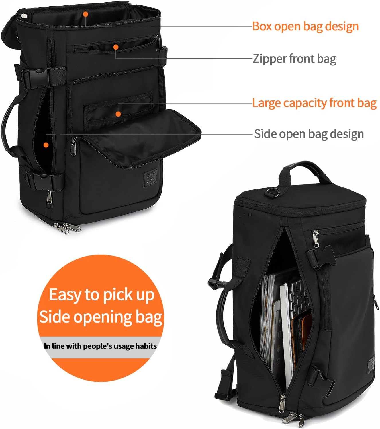 Gym Duffle Bag Backpack 4-Way Waterproof with Shoes Compartment for travel Sport Hiking laptop - Colors A