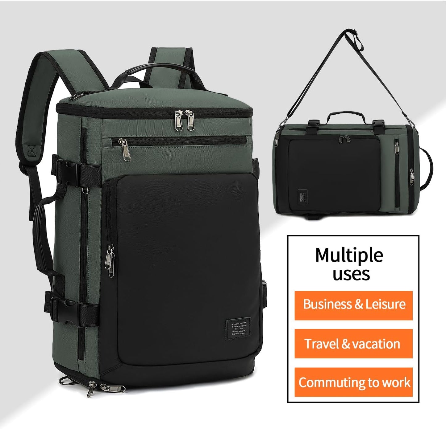 Gym Duffle Bag Backpack 4-Way Waterproof with Shoes Compartment for travel Sport Hiking laptop - Colors A