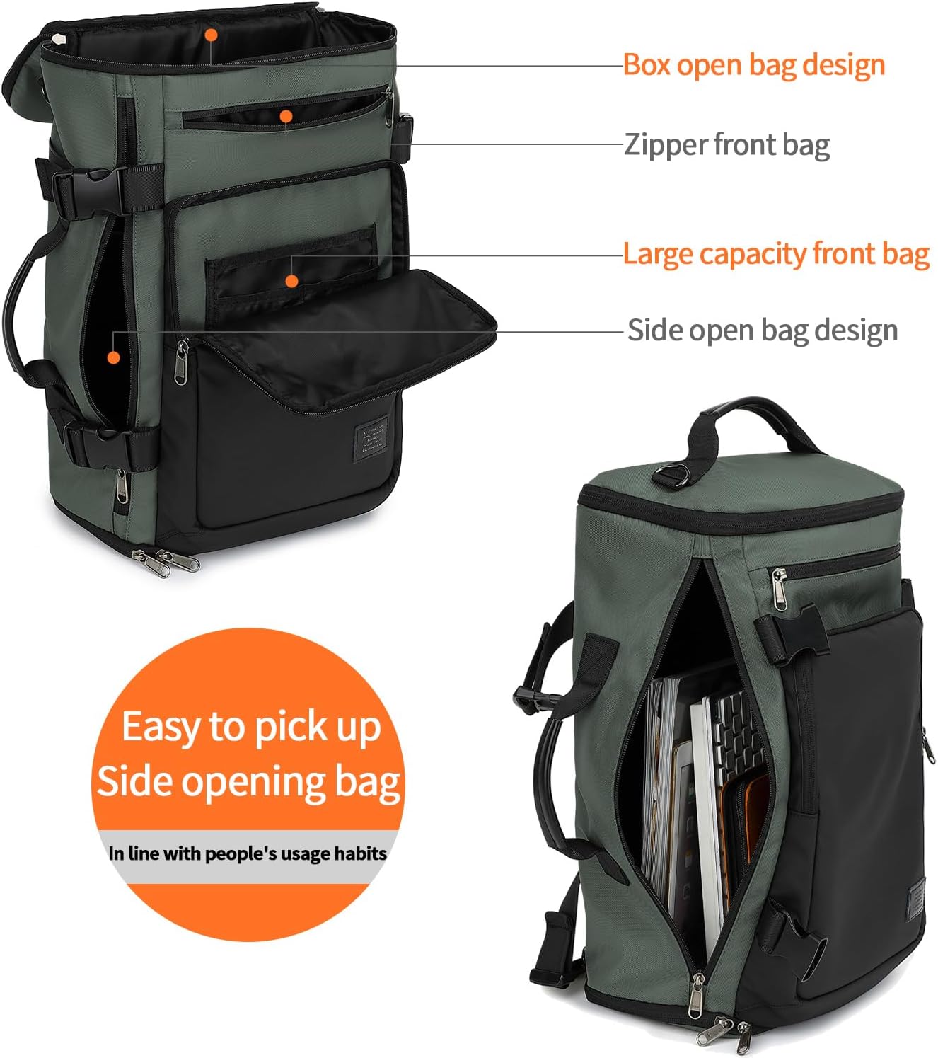 Gym Duffle Bag Backpack 4-Way Waterproof with Shoes Compartment for travel Sport Hiking laptop - Colors A