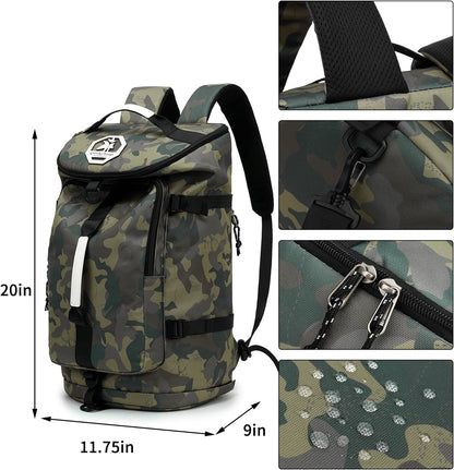 Gym Duffle Bag Backpack 4-Way Waterproof with Shoes Compartment for travel Sport Hiking laptop - Colors A