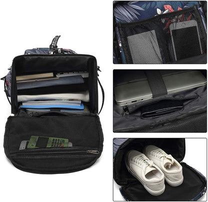 Gym Duffle Bag Backpack 4-Way Waterproof with Shoes Compartment for travel Sport Hiking laptop - Colors A