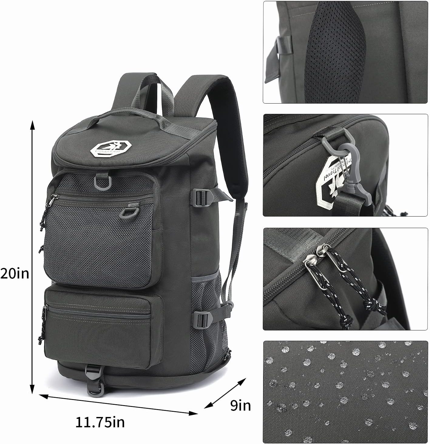 Gym Duffle Bag Backpack 4-Way Waterproof with Shoes Compartment for travel Sport Hiking laptop - Colors A
