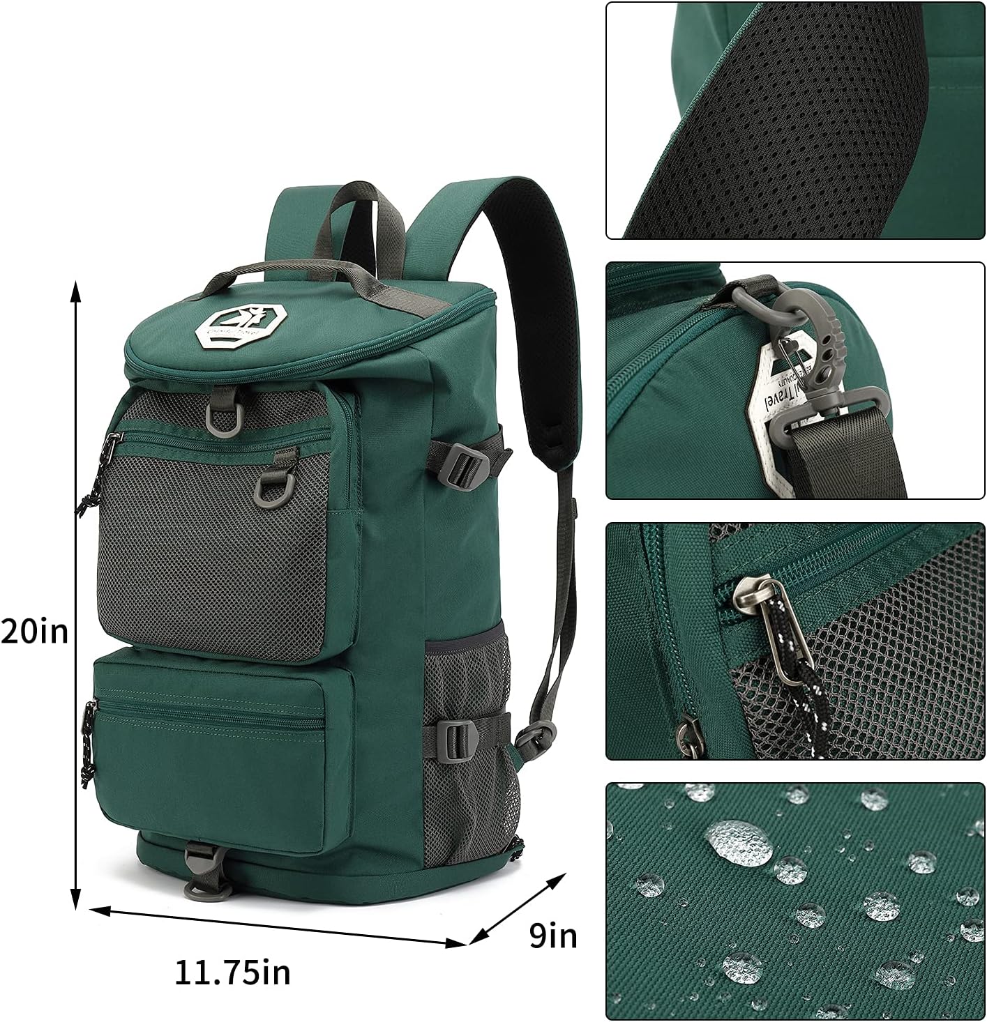 Gym Duffle Bag Backpack 4-Way Waterproof with Shoes Compartment for travel Sport Hiking laptop - Colors A