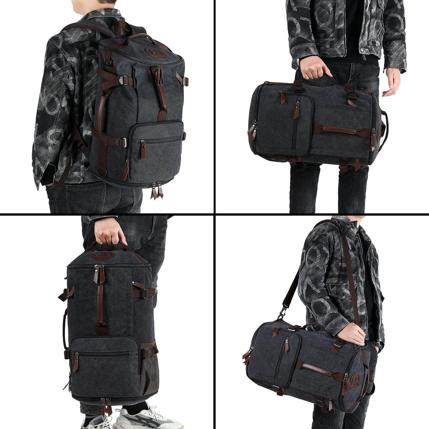 Gym Duffle Bag Backpack 4-Way Waterproof with Shoes Compartment for travel Sport Hiking laptop - Colors A