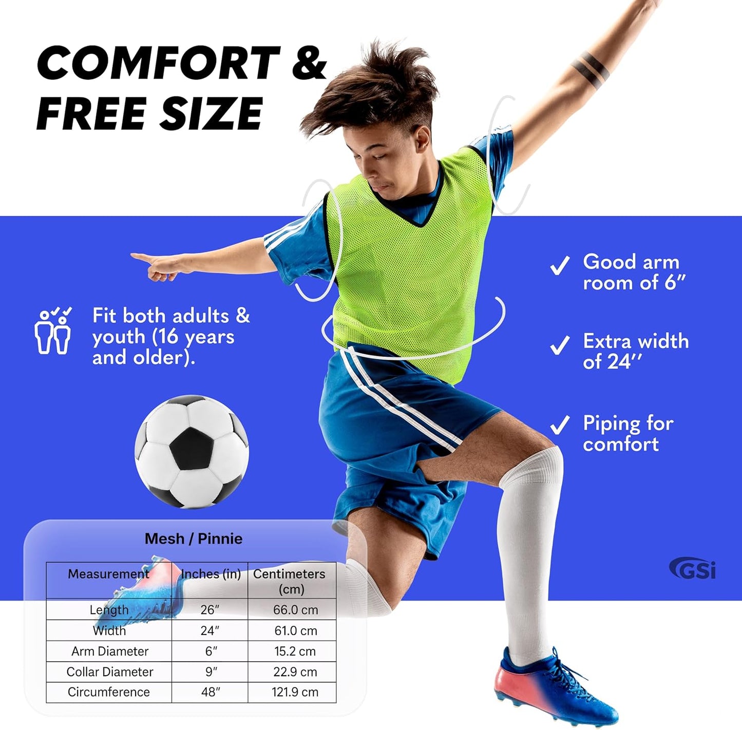 Mesh Training Pinnies for Soccer Basketball and Team Sports
