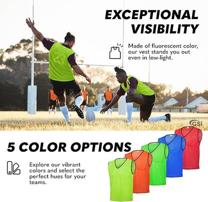 Mesh Training Pinnies for Soccer Basketball and Team Sports