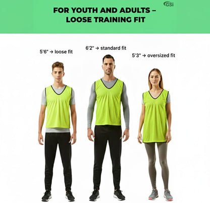 Mesh Training Pinnies for Soccer Basketball and Team Sports