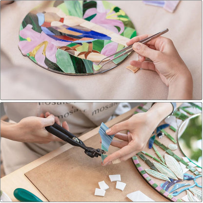 200g Mosaic Tiles Rhombus Shape Glass Mosaic Tiles Stained Mosaic Glass Pieces for Home Decoration Art Crafts DIY Projects Transparent Yellow