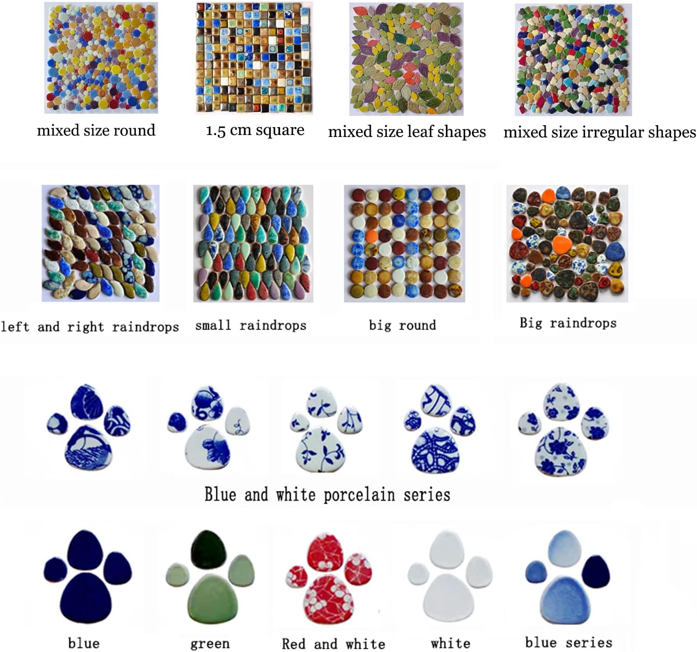 60 Pieces Kiln Transformation Ceramics Mosaic Tiles for Crafts, Yellow Raindrop Bulk Ceramics Pieces Mosaic Supplies for Mosaic Projects Home Decoration(18x28mm)