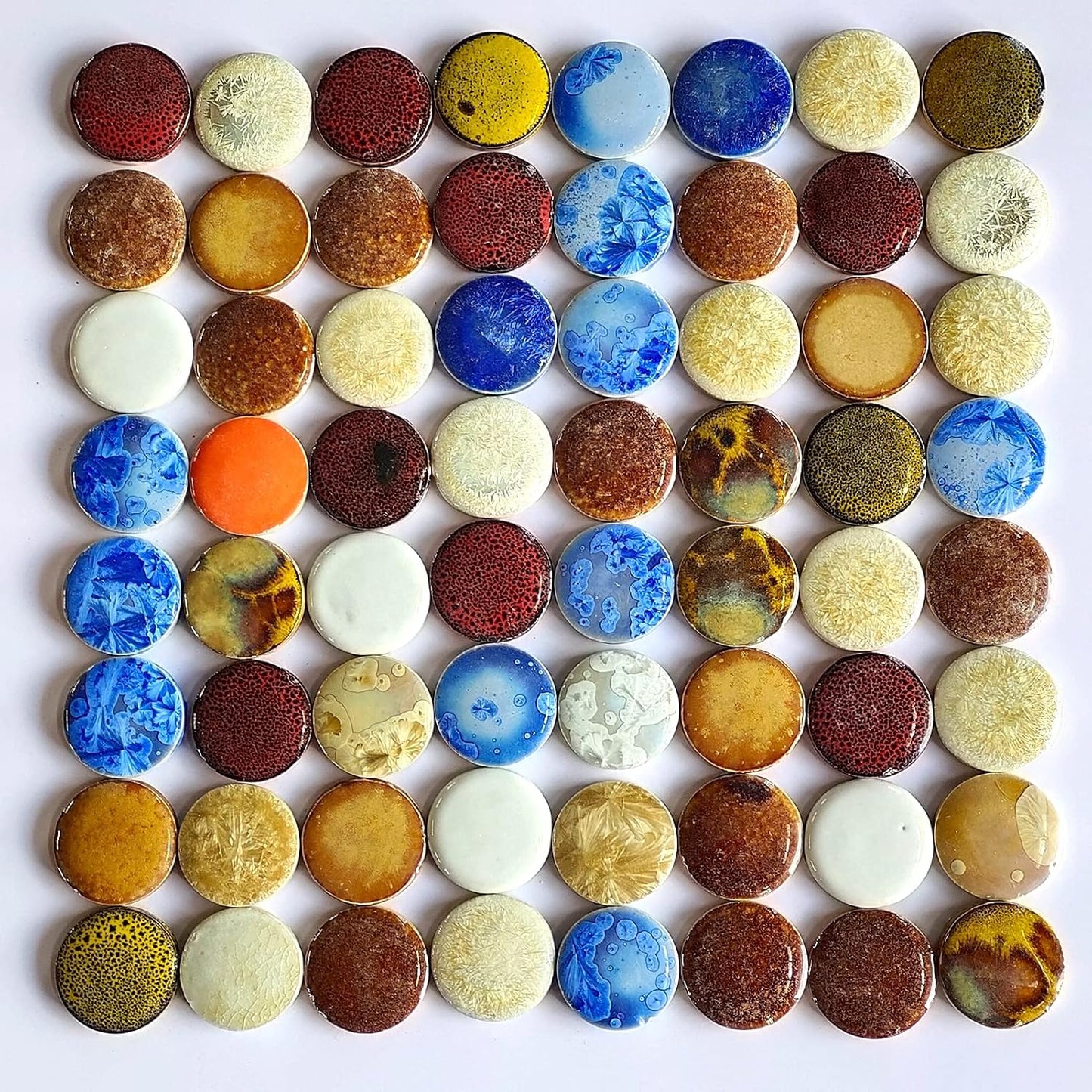 60 Pieces Kiln Transformation Ceramics Mosaic Tiles for Crafts, Yellow Raindrop Bulk Ceramics Pieces Mosaic Supplies for Mosaic Projects Home Decoration(18x28mm)